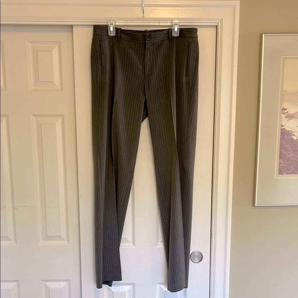 Eddie Bauer Women’s Pinstripe Gray Pants, Vashon Fit, size 12T